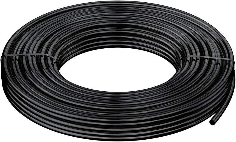 Pawfly 25 ft. Drip Irrigation Tubing, 1/4 Inch Blank Distribution Tubing for Drip Irrigation System, PVC Drip Irrigation Line Hose Roll, Drip Irrigation Part for Garden Watering, Black - Image 1